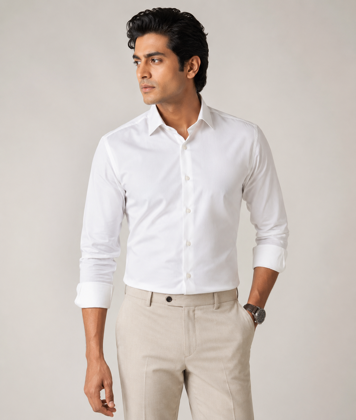 Classic Linen White Shirt For Men