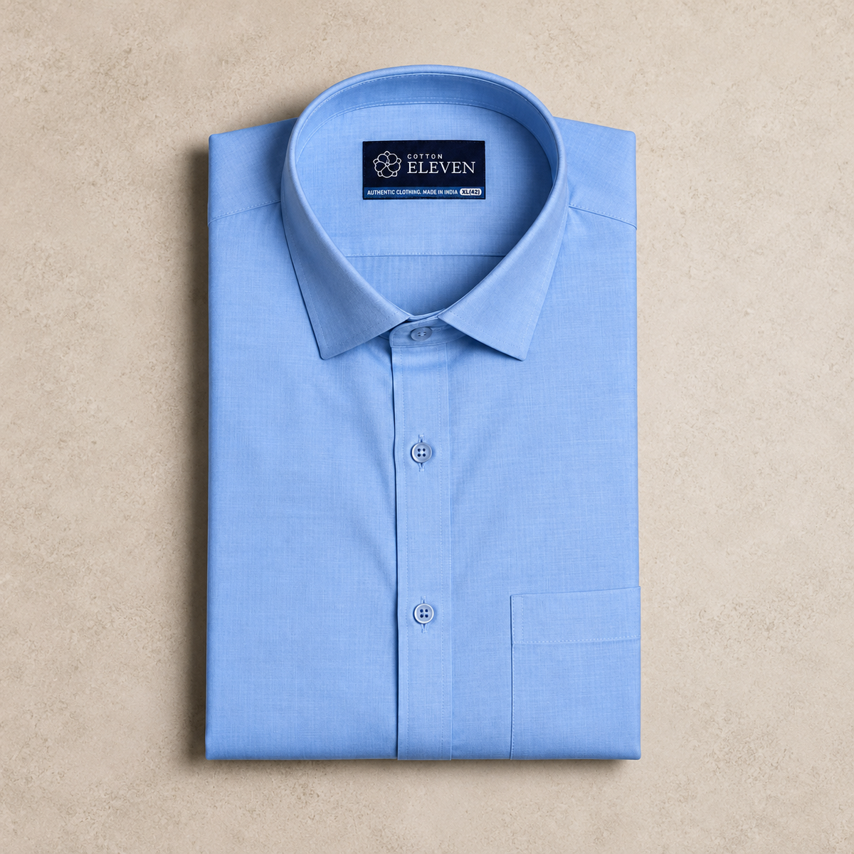 Calvin Linen Sky Blue Shirt For Men