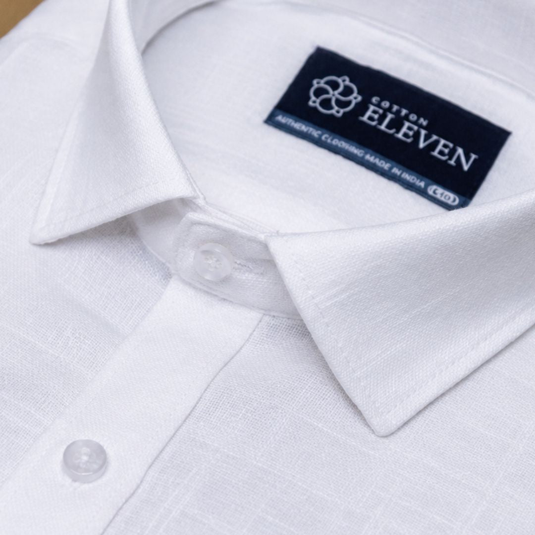 White Linen Shirt For Men