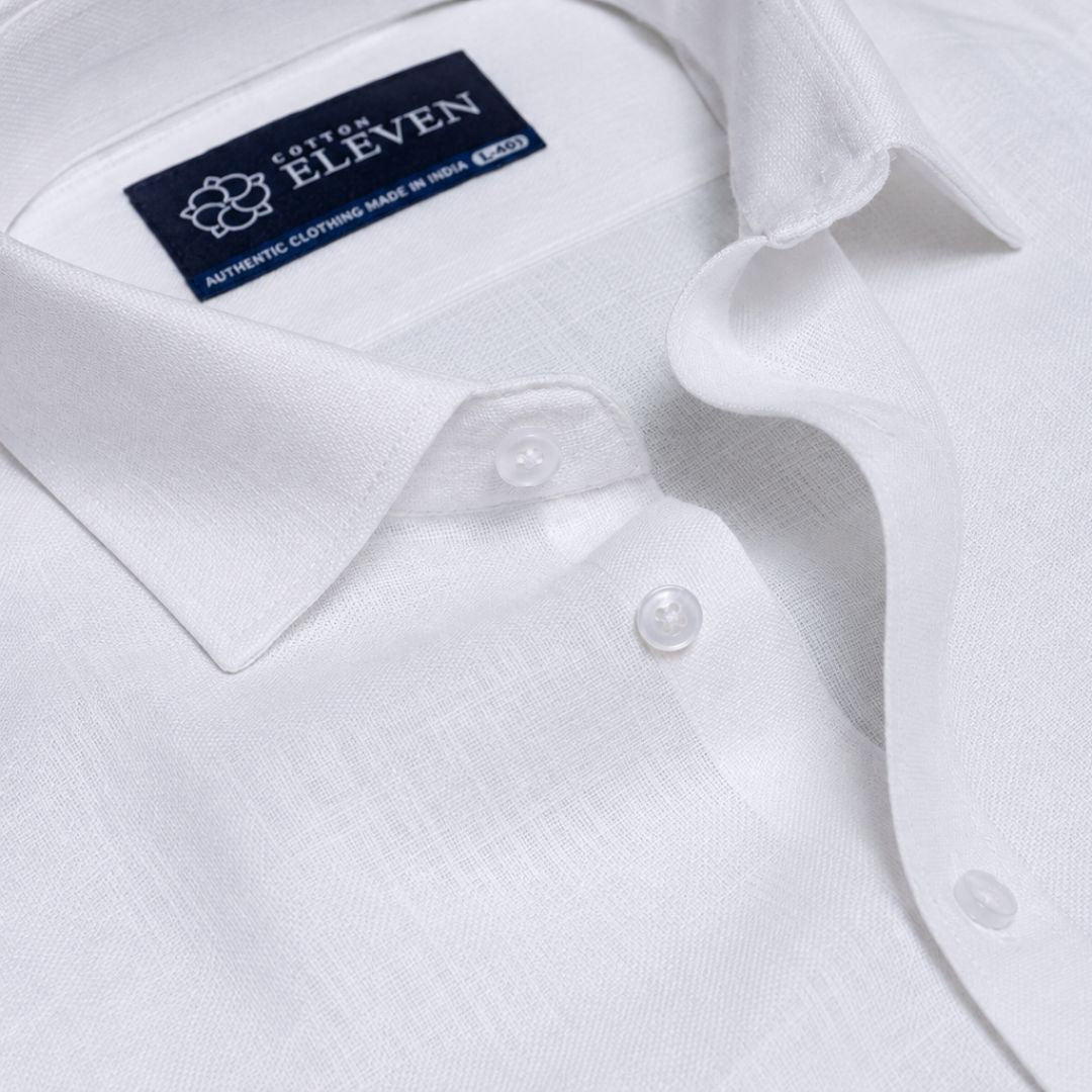 White Linen Shirt For Men
