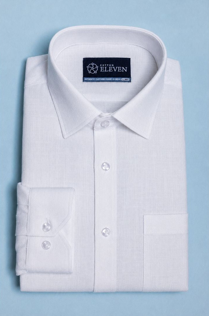 White Linen Shirt For Men